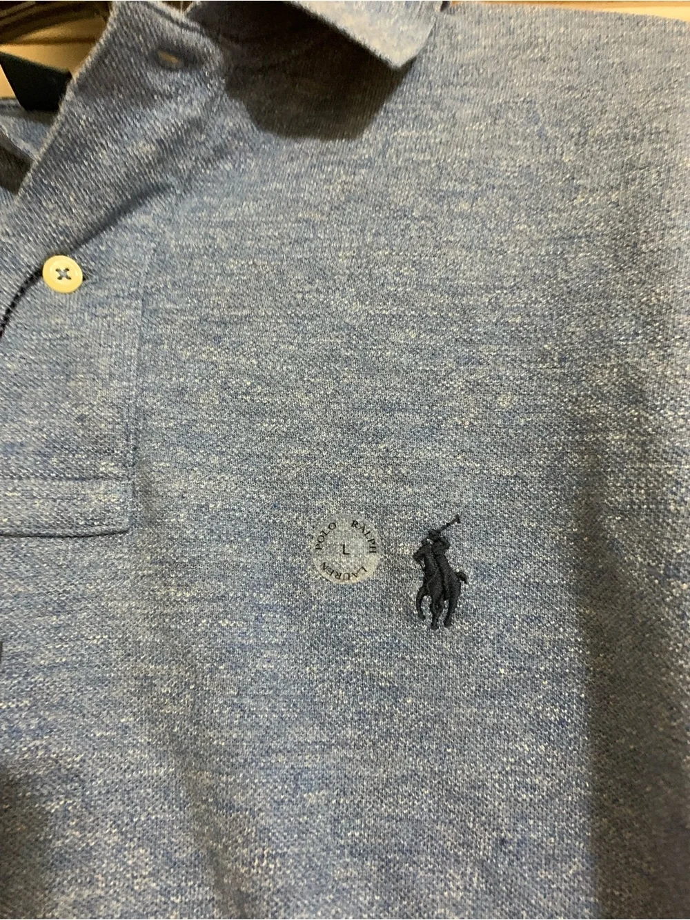 Polo by Ralph Lauren Heathered Blue Short-Sleeve Polo